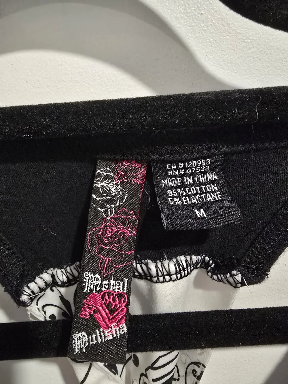 Metal Mulisha Black Mini Dress with White Scroll Motif - Picture 4 of 4